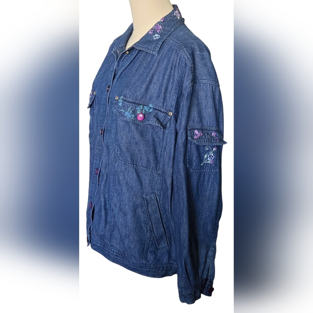 Vintage C.a. Sport Blue Denim Jacket - Picture 4 of 10
